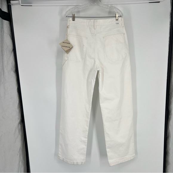 Mother The Stud Finder Sneak Wide Leg Utility Jeans in Totally Innocent 32 NWT - Picture 8 of 14